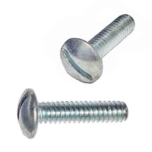 TMS0101 #10-24 X 1" Truss Head, Slotted, Machine Screw, Coarse, Zinc